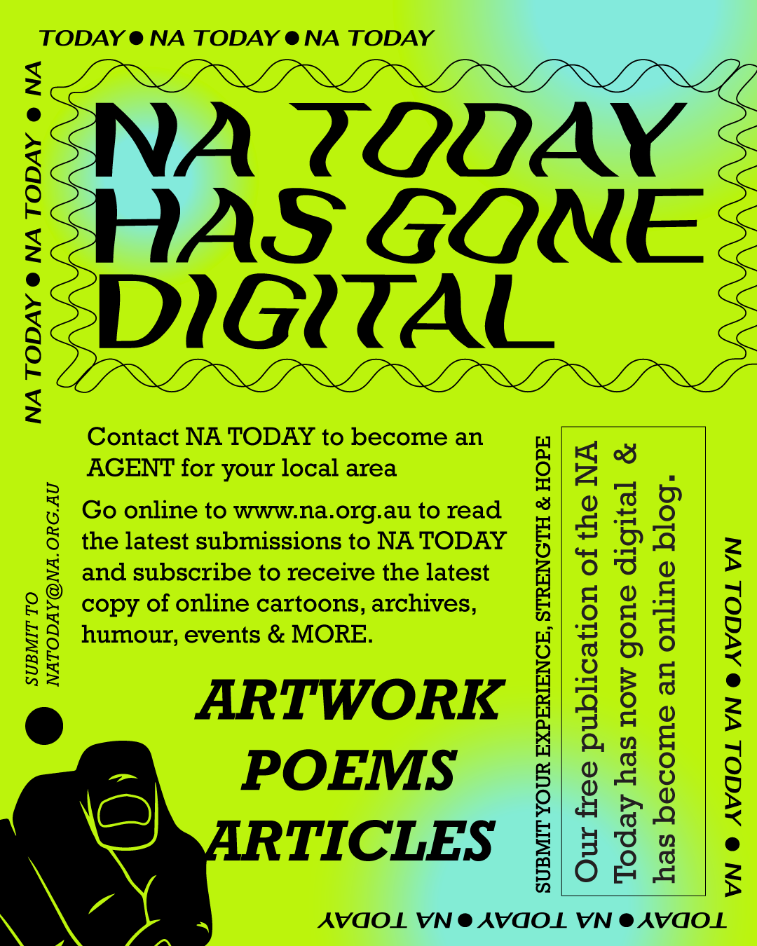 Image stating that the NA TODAY magazine has now gone digital and become an online blog